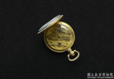 图片[3]-Pair of “Bovet” pocket watches with pearls and painted enamel , 19th century-China Archive